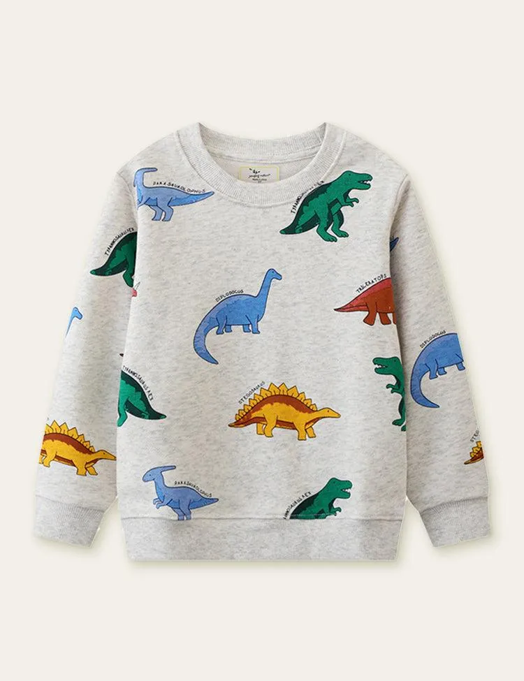 Dinosaur Printed Sweatshirt