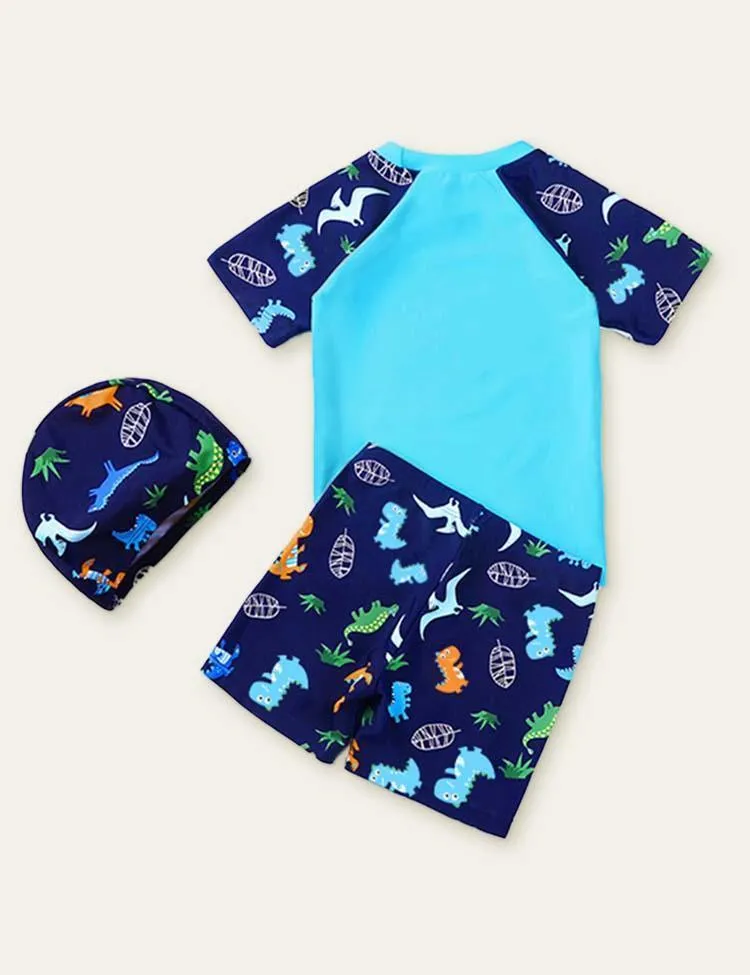 Dinosaur wim Suit + Cap - Image 2