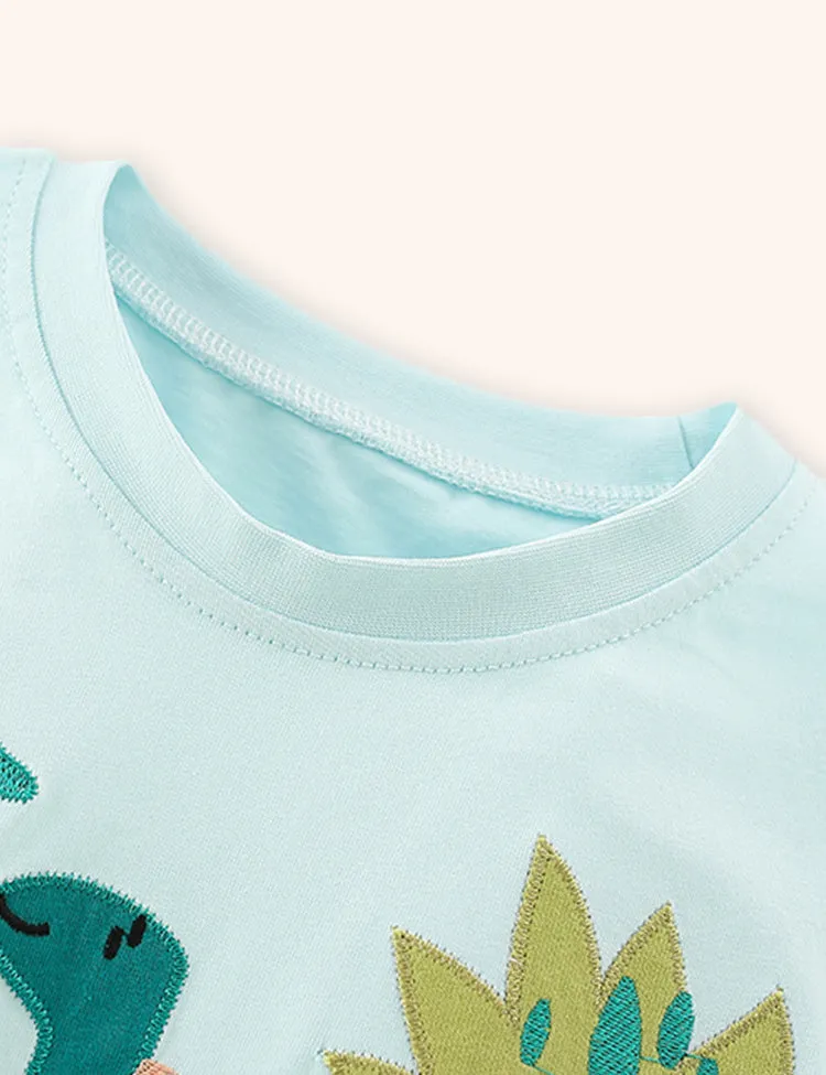 Dinosaur World Applique T-shirt - Image 2