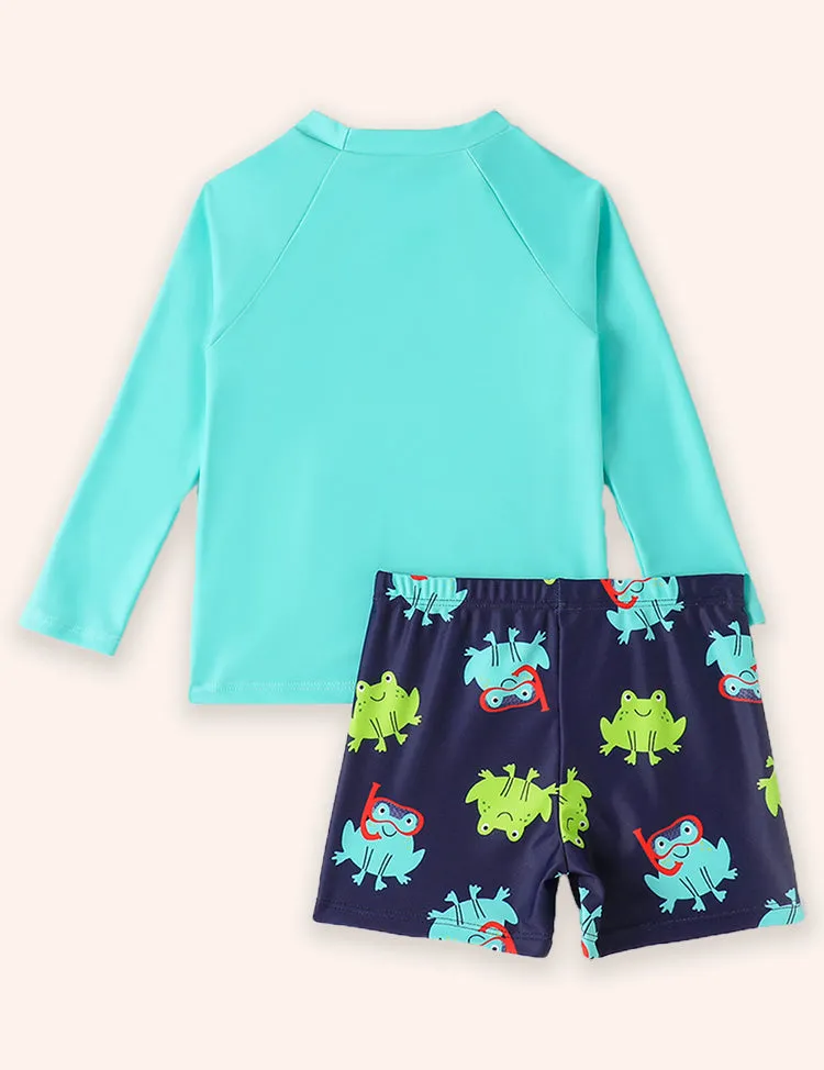 Diving Frog Print Swim Set - Image 3
