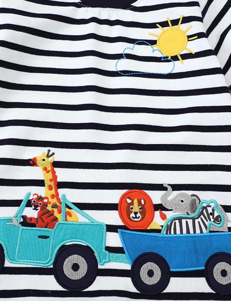 Driving Animal Appliqué T-Shirt - Image 2