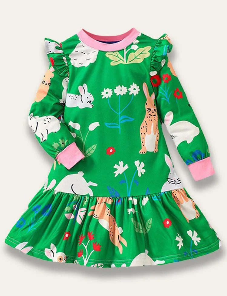 Easter Bunny Print Dress