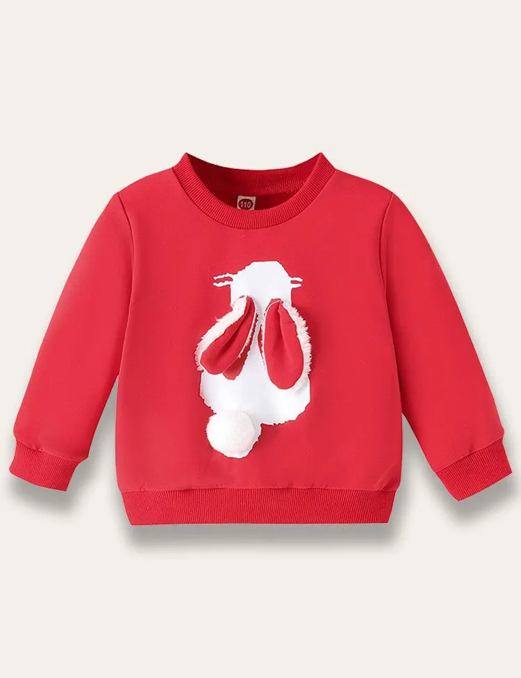 Easter Bunny Print Sweatshirt