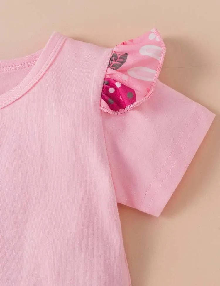 Easter Cartoon Bunny Tulle T-Shirt+Bunny Printed Strap Dress - Image 7