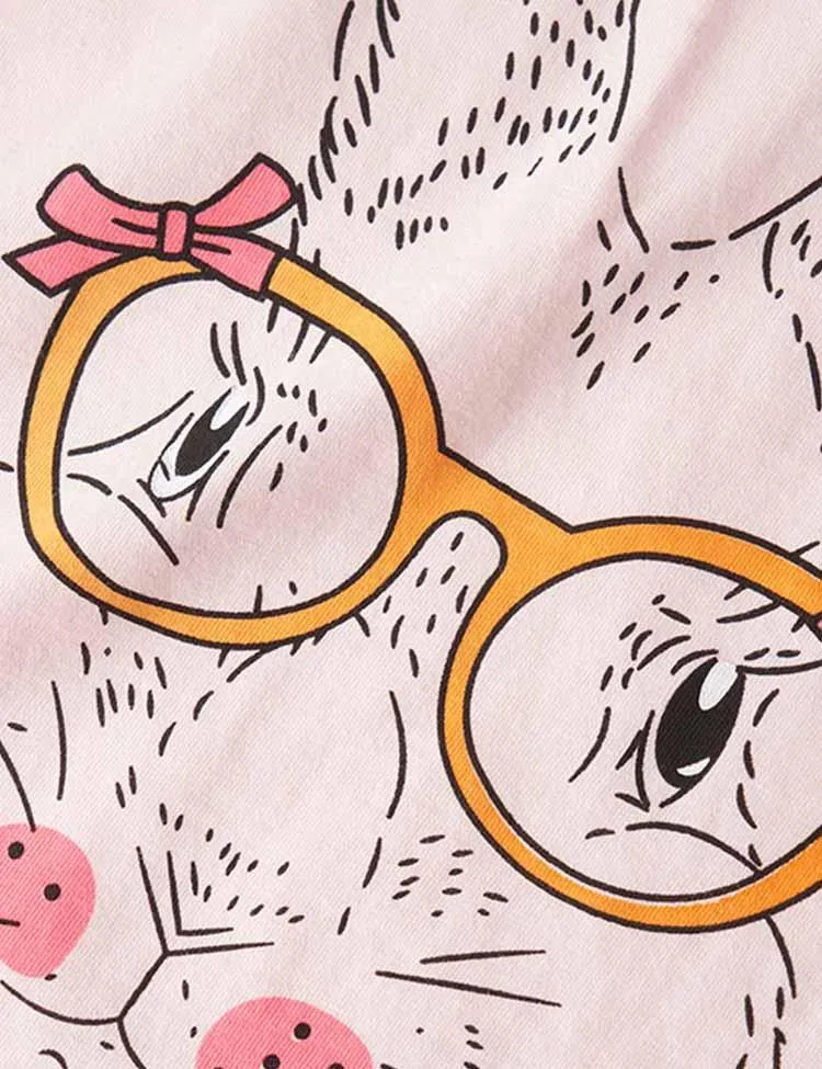 Easter Cartoon Glasses Bunny Printed Suit - Image 2