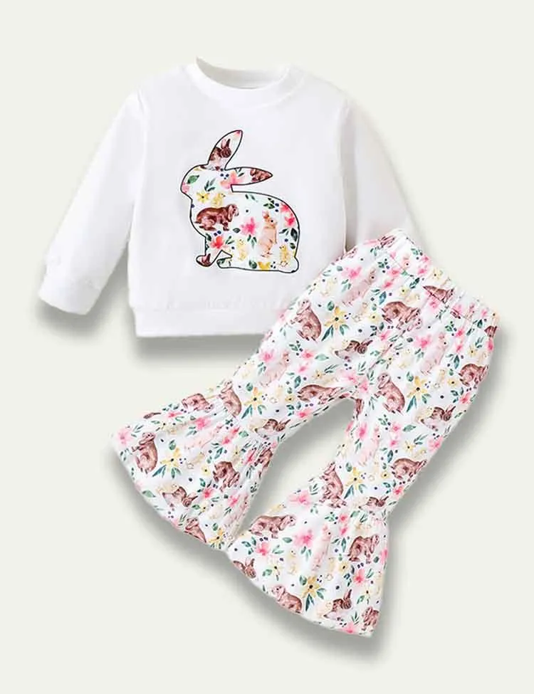 Easter Colored Bunny Long Sleeve Suit