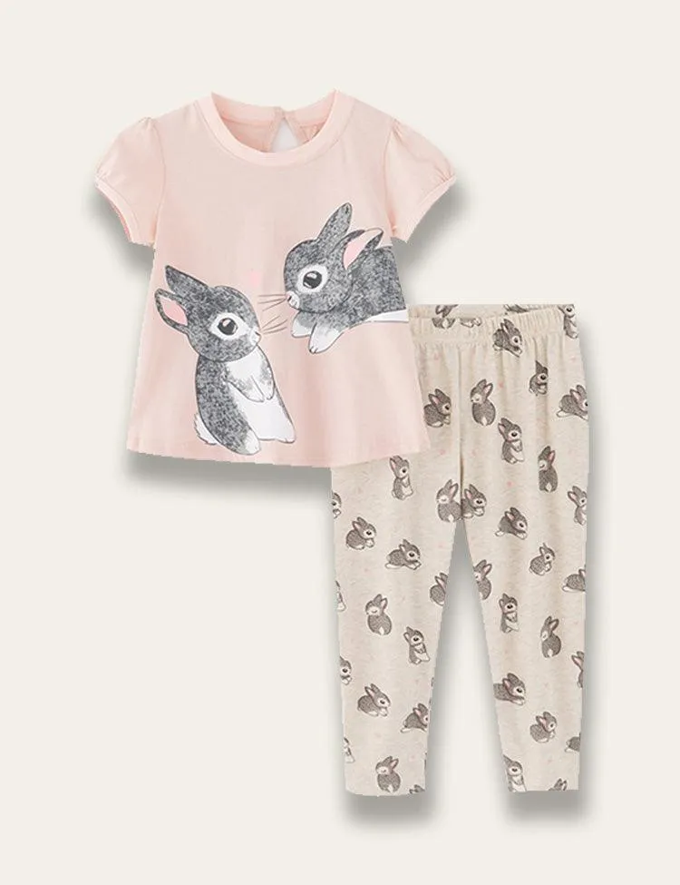 Easter Cute Bunny Print Set
