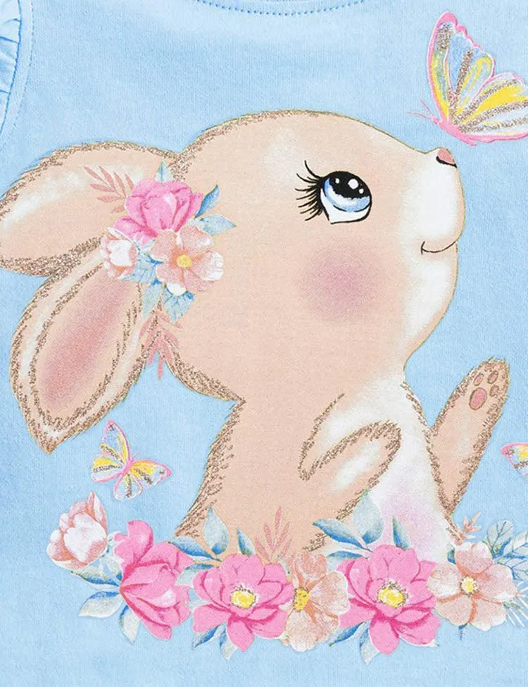 Easter Cute Bunny Print Top - Image 2