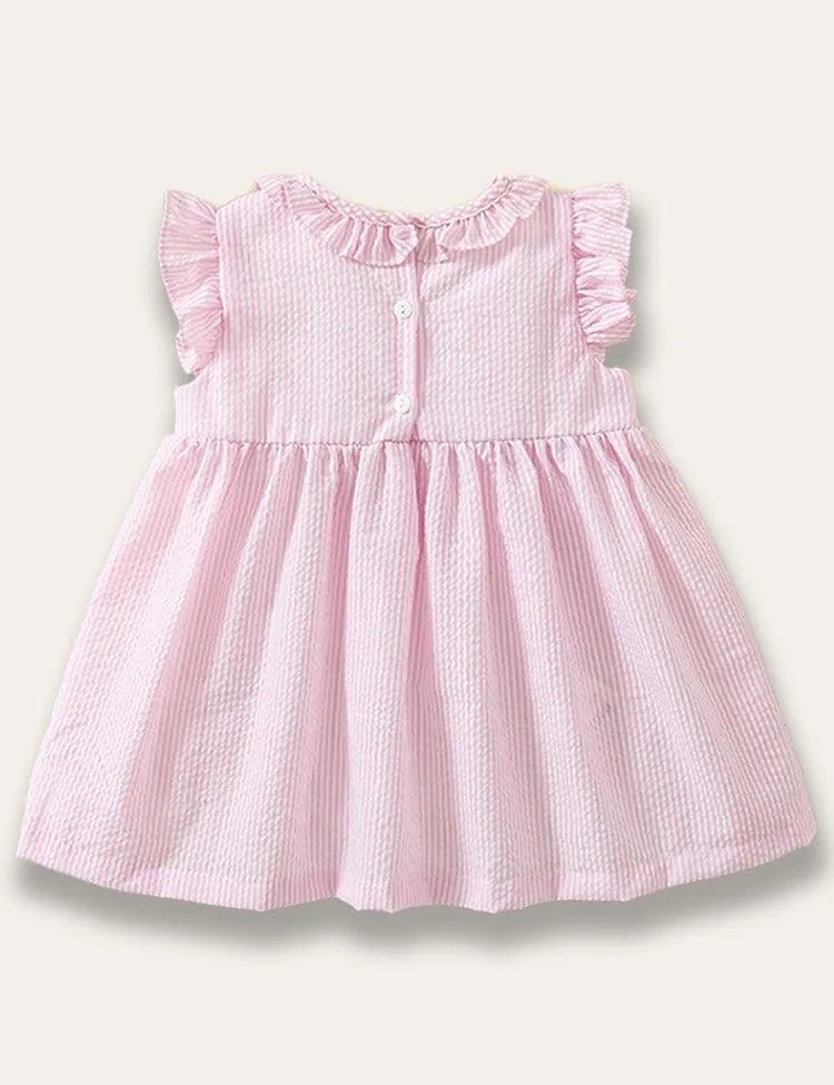 Easter Cute Embroidered Bunny Dress - Image 3