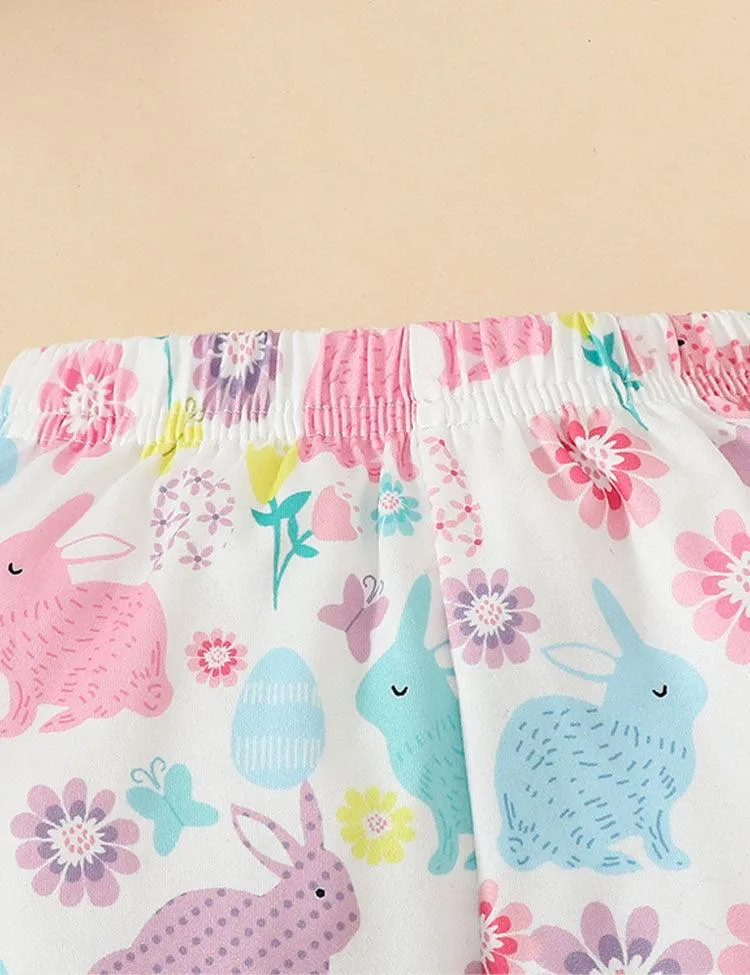 Easter Cute Short Sleeve Rabbit Romper Set - Image 5