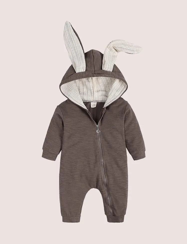 Easter Long Ear Bunny Hoodie Romper - Image 4