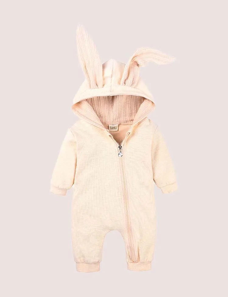 Easter Long Ear Bunny Hoodie Romper - Image 6