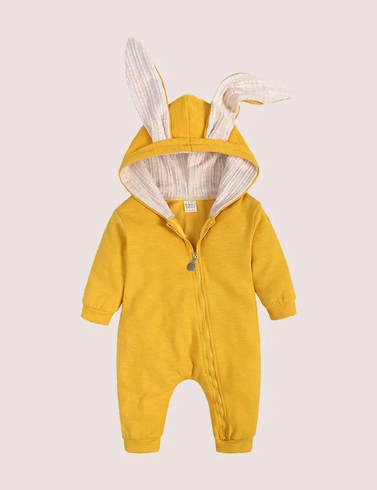 Easter Long Ear Bunny Hoodie Romper - Image 8