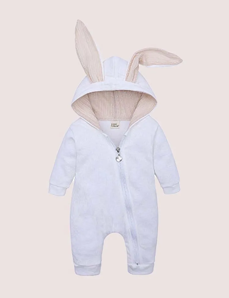 Easter Long Ear Bunny Hoodie Romper - Image 9