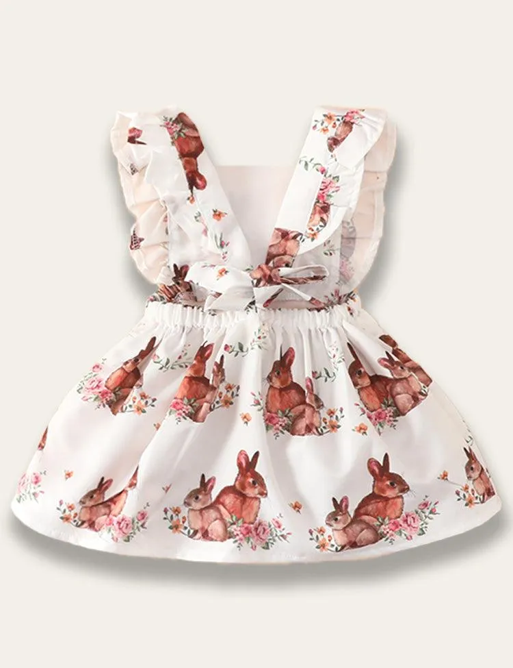 Easter Sleeveless Bunny Print Dress - Image 3