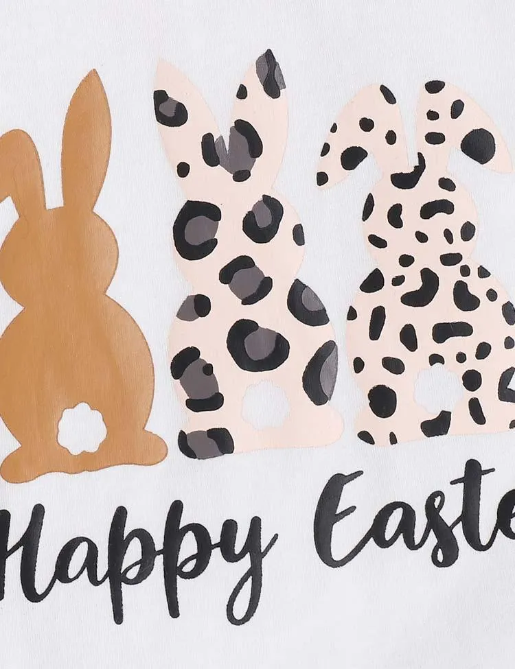 Easter Spotted Bunny Printed T-Shirt+Flared Pants - Image 5