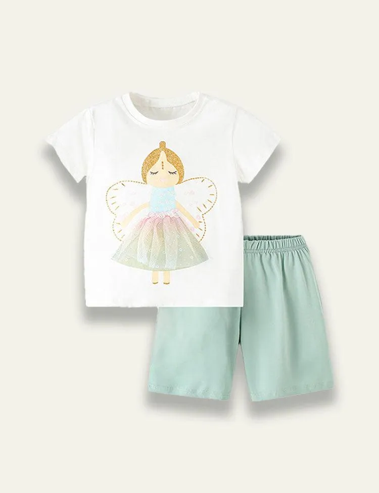 Elf Printed Round Neck Set