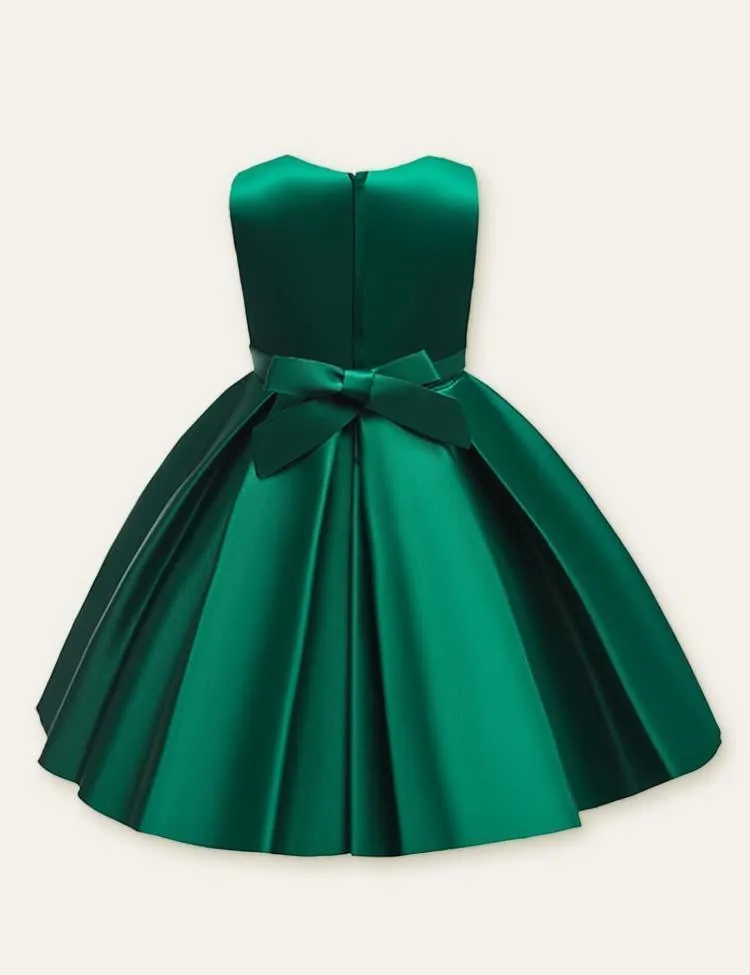 Embroidered Mesh Party Dress - Image 4