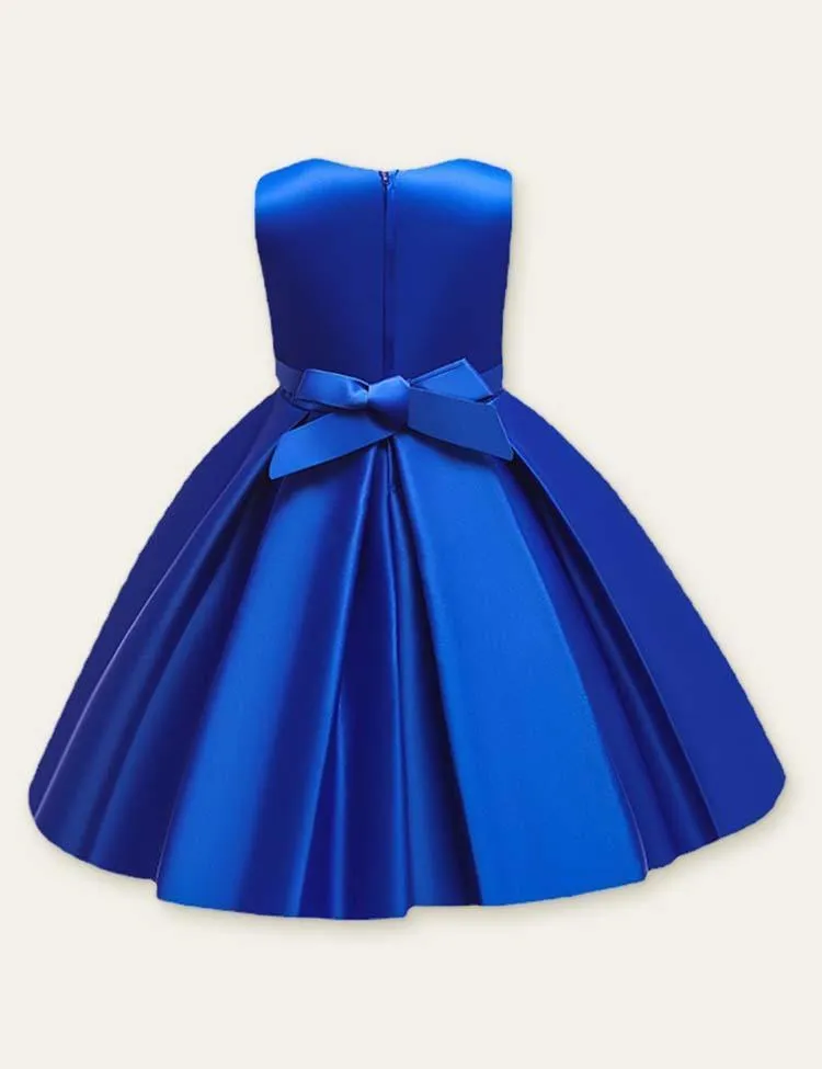 Embroidered Mesh Party Dress - Image 8