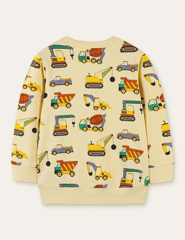 Engineering Vehicle Full Printed Sweatshirt - Image 2