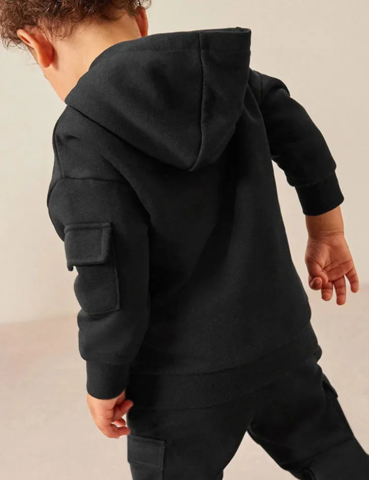 Engineering Vehicle Printed Hooded Sweatshirt Set - Image 3