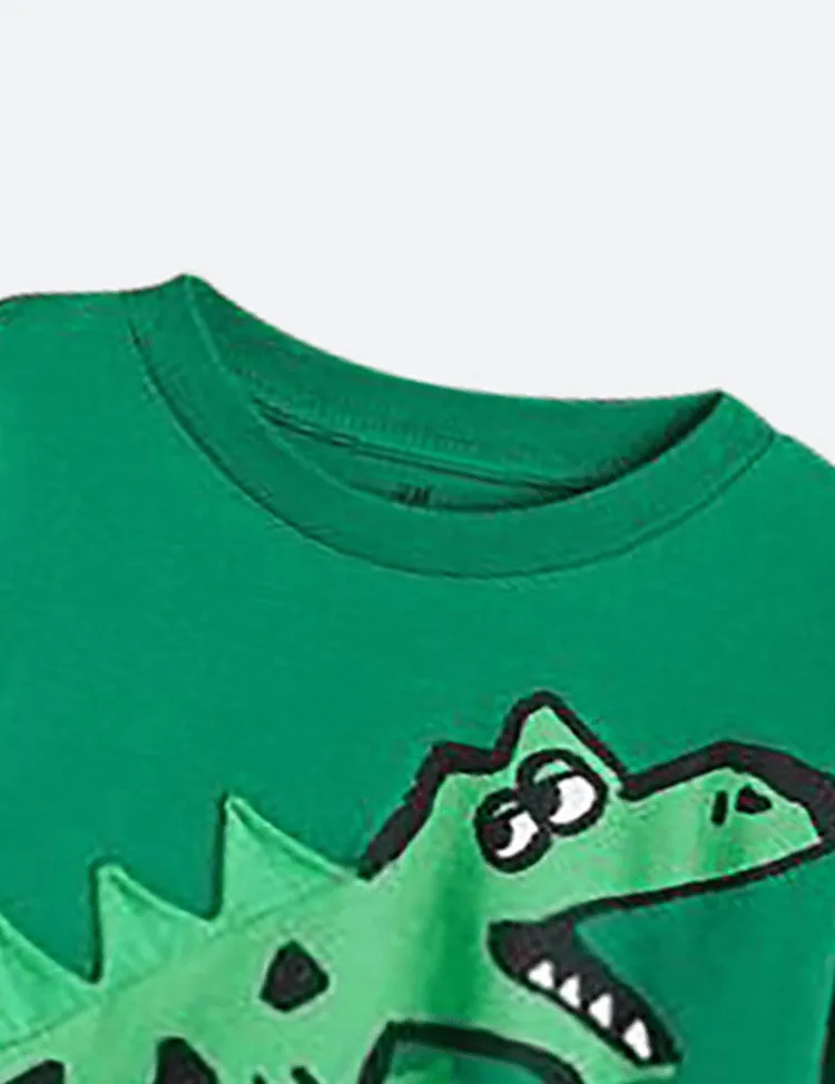 Escape Dinosaur Printed Long-Sleeved T-shirt - Image 4