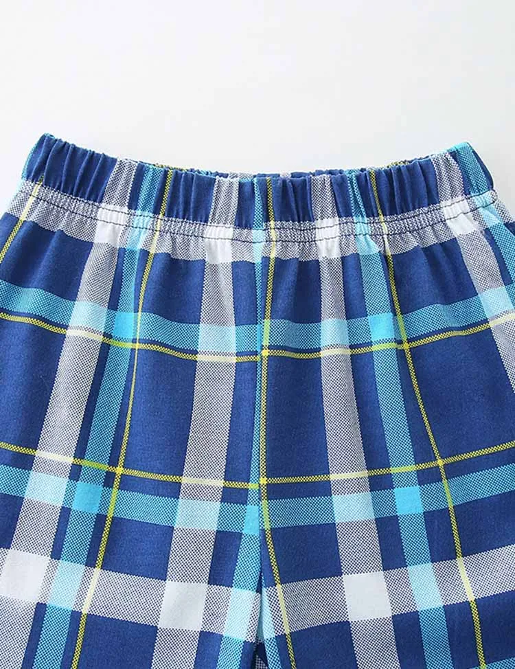 Excavator Plaid Print T-Shirt And Shorts Set - Image 4
