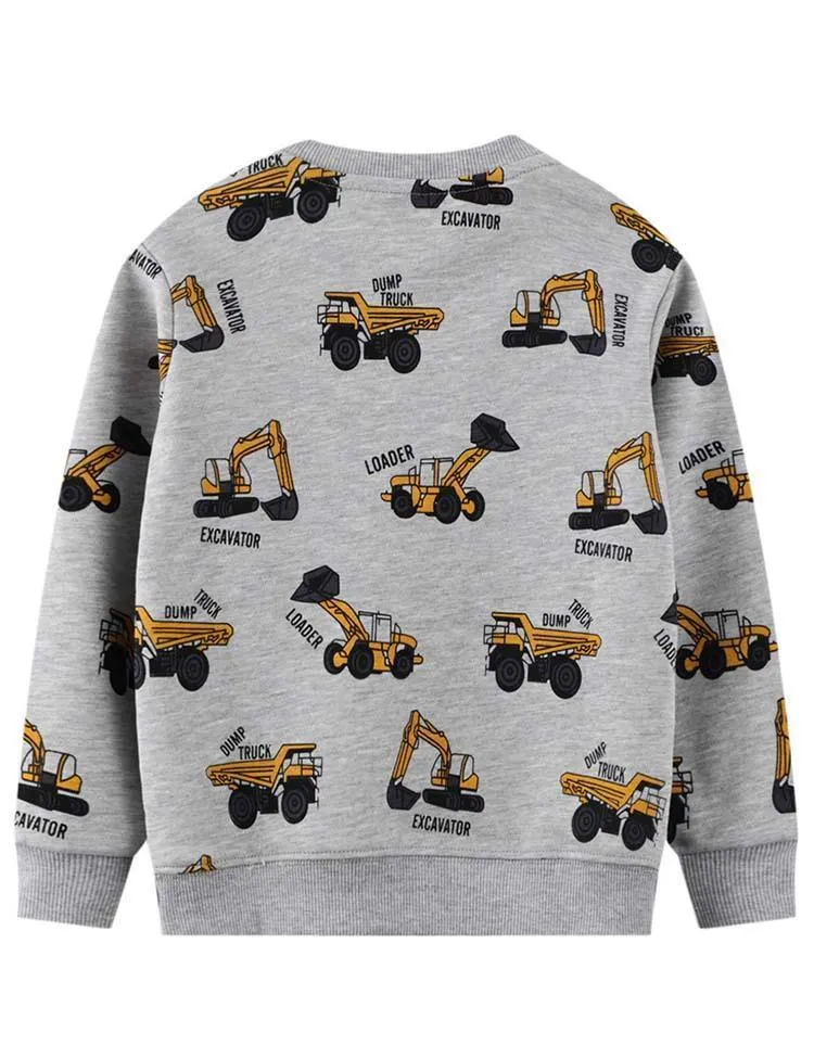 Excavator Printed Sweatshirt - Image 2