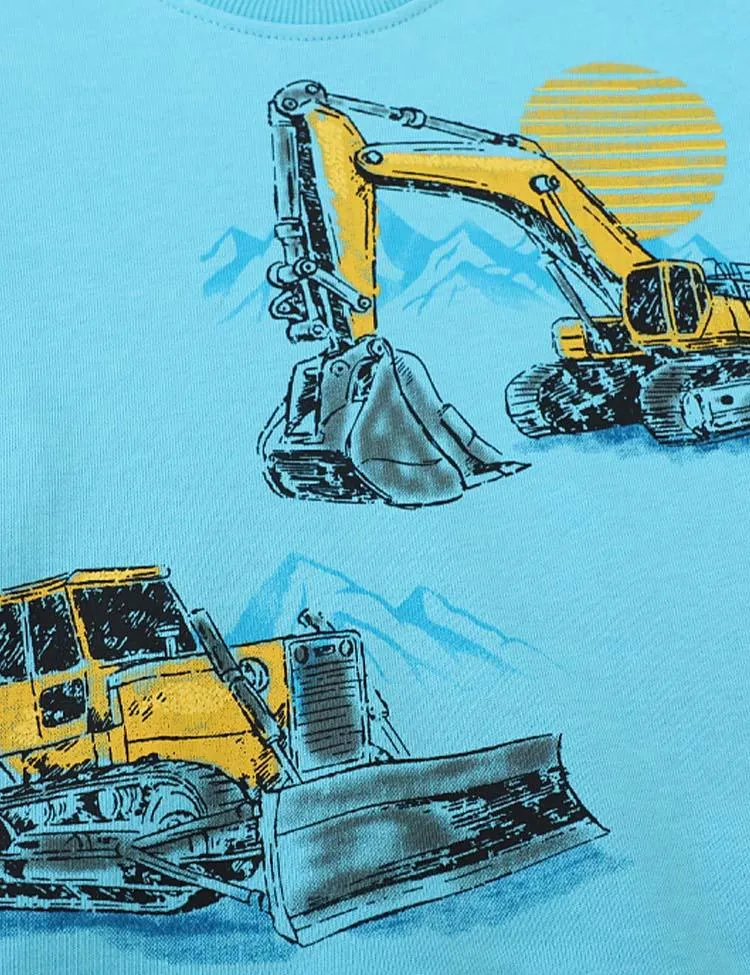 Excavator Printed Sweatshirt - Image 4