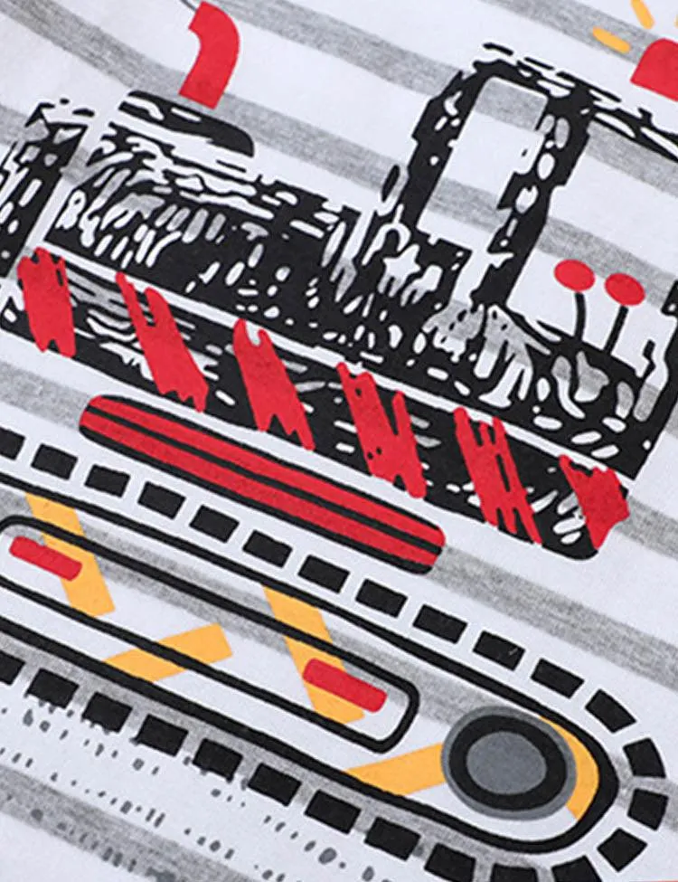 Excavator Striped T-Shirt - Image 3