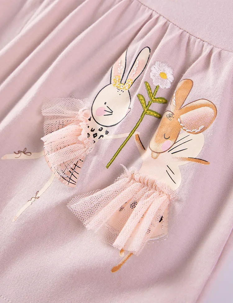 Fairy Bunny Printed T-Shirt Set - Image 2