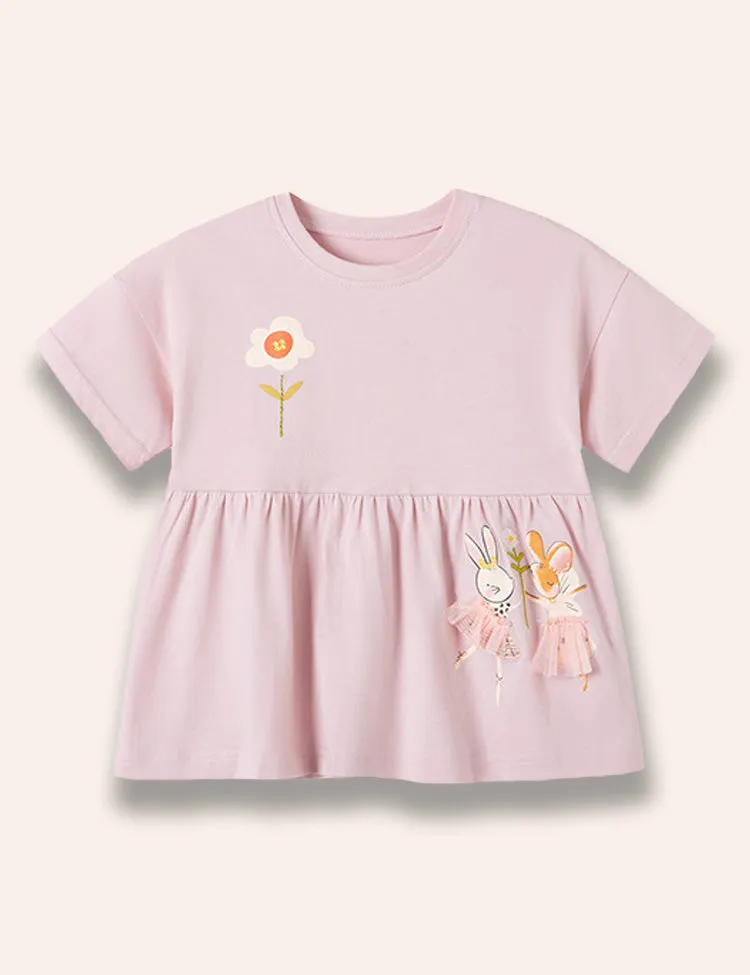 Fairy Bunny Printed T-Shirt Set - Image 4