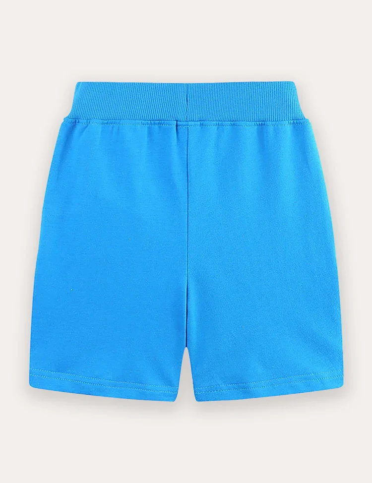 Fish Embroidered Cotton Shorts - Image 2