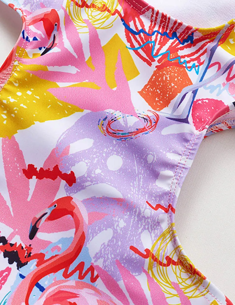 Flamingo Print One-piece Swimsuit - Image 5