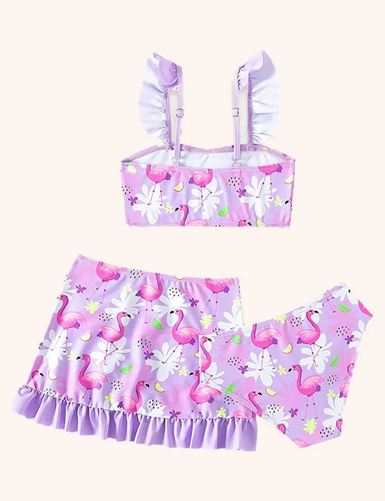 Flamingo Printed Swimsuit Set - Image 2