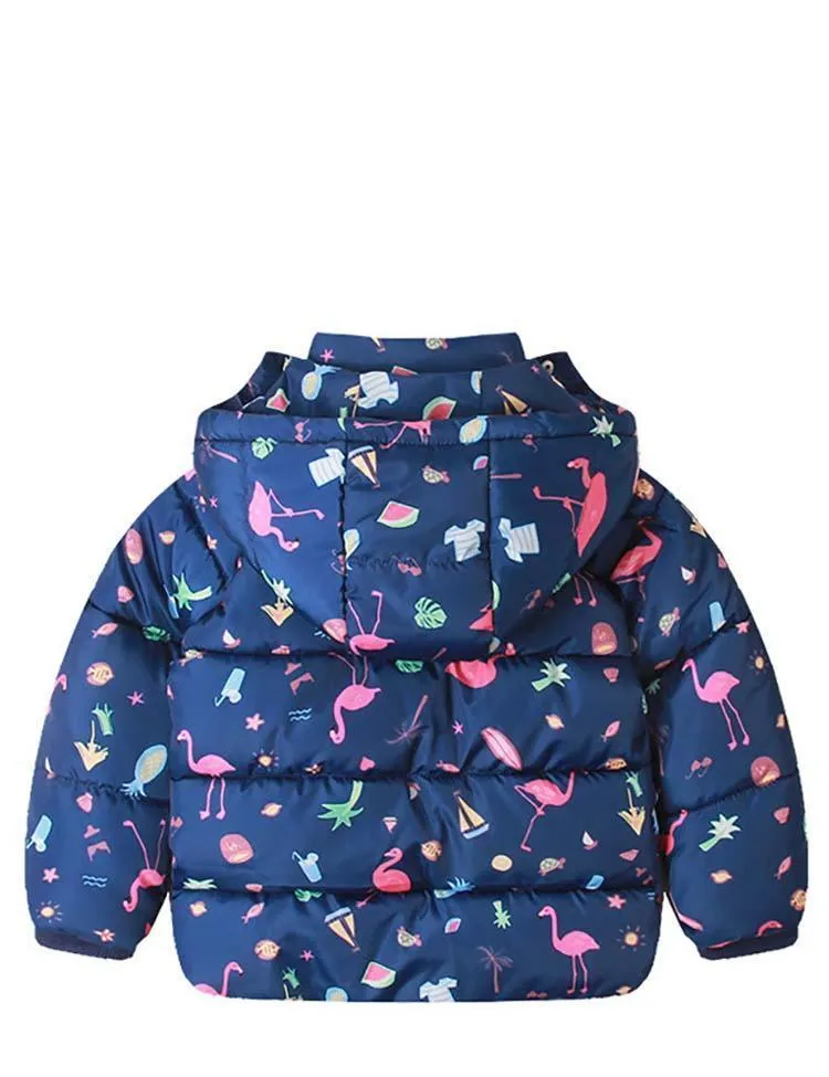 Flamingo Printed down Jacket - Image 7