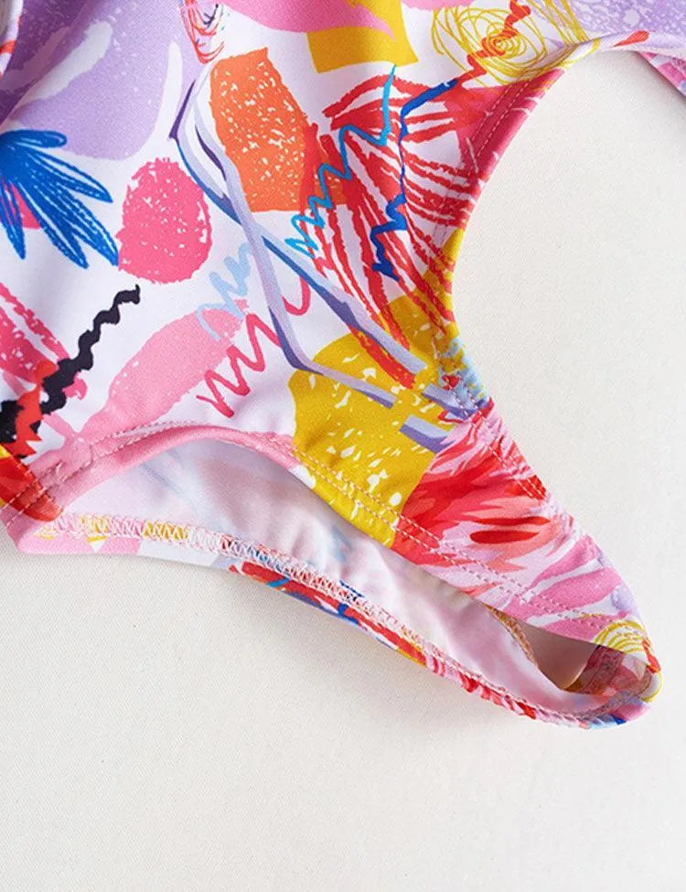 Flamingo Printed One Piece Swimsuit - Image 2