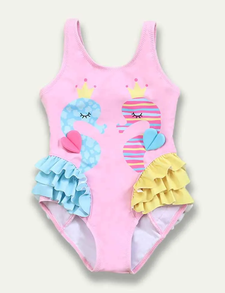 Flamingo Ruffled Swim Suit - Image 3