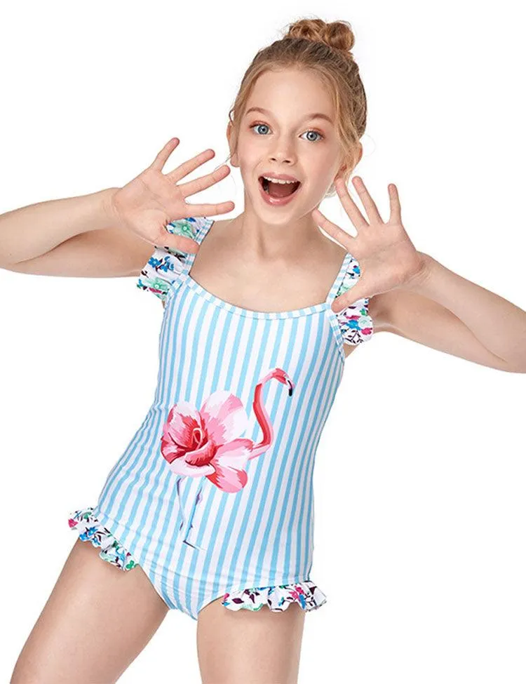 Flamingo Striped Swimsuit - Image 2