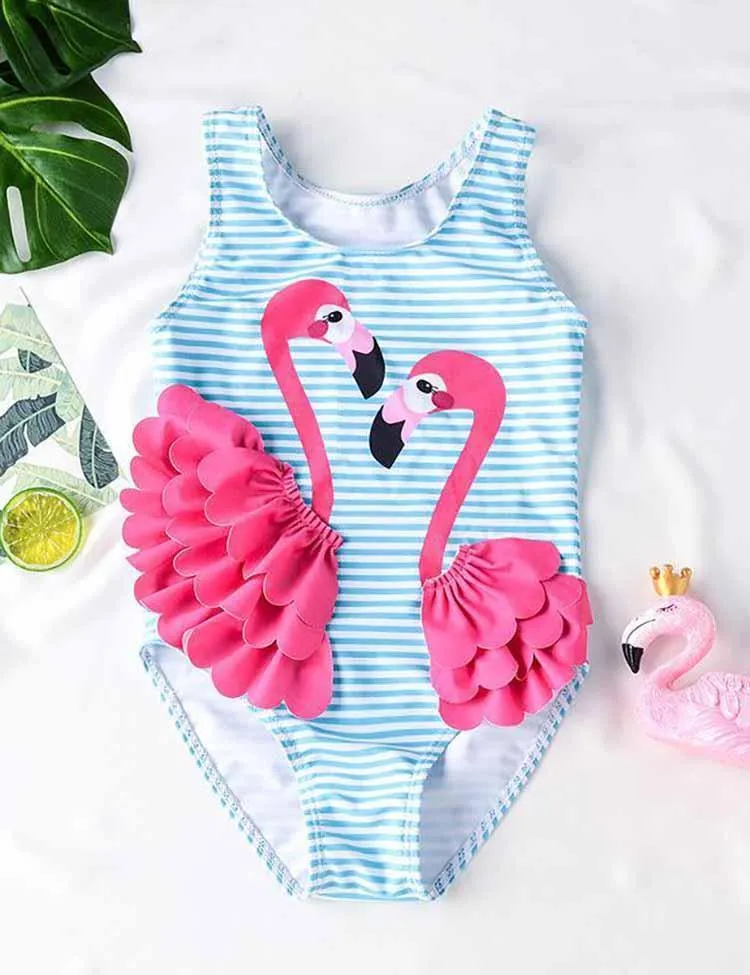 Flamingos Appliqué One-Piece Swimsuit - Image 6
