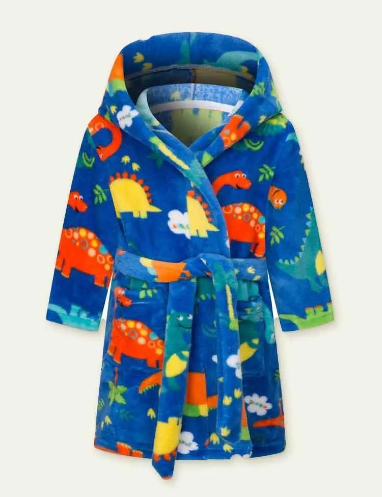 Flannel Cartoon Printed Nightgown - Image 3