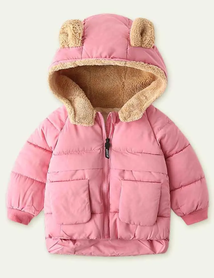 Fleece Zipper Cotton-Padded Jacket - Image 4