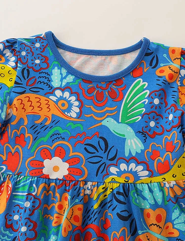 Floral Animal Printed Dress - Image 2