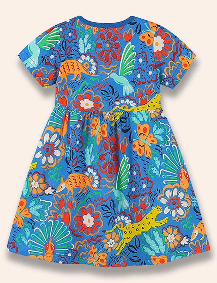 Floral Animal Printed Dress - Image 3