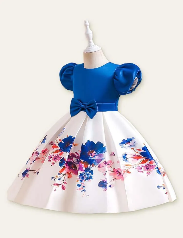 Floral Bow Party Dress - Image 2