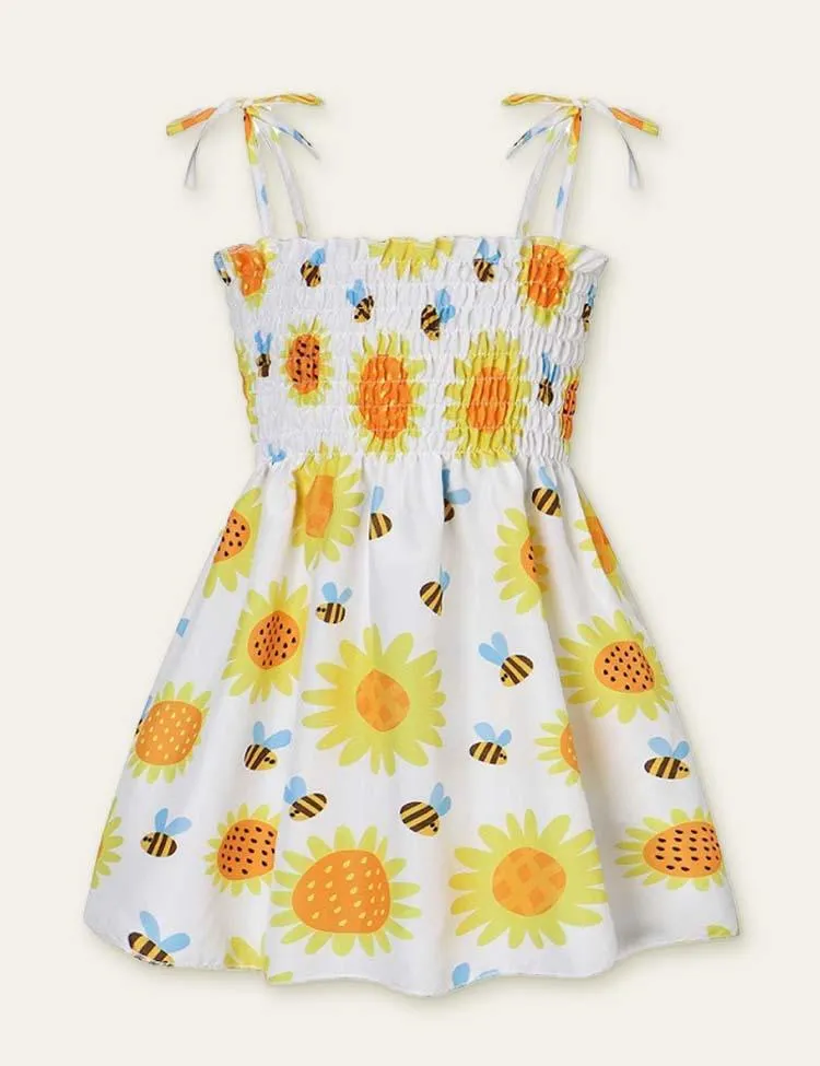 Today Only - Floral Butterfly Full Printed High Waist Spaghetti Strap Dress - Image 3