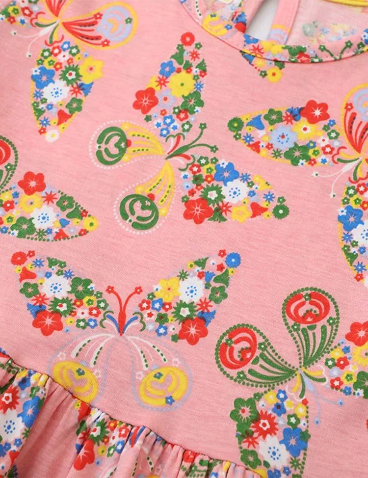 Floral Butterfly Printed Dress - Image 3
