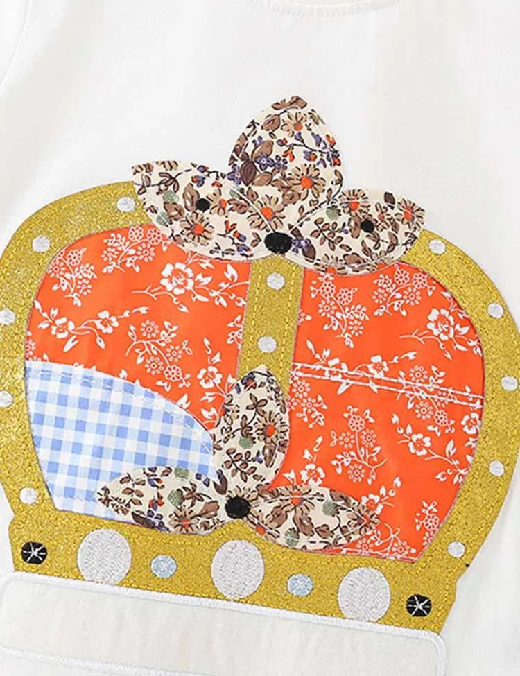 Floral Crown Appliqué Suit - Image 3