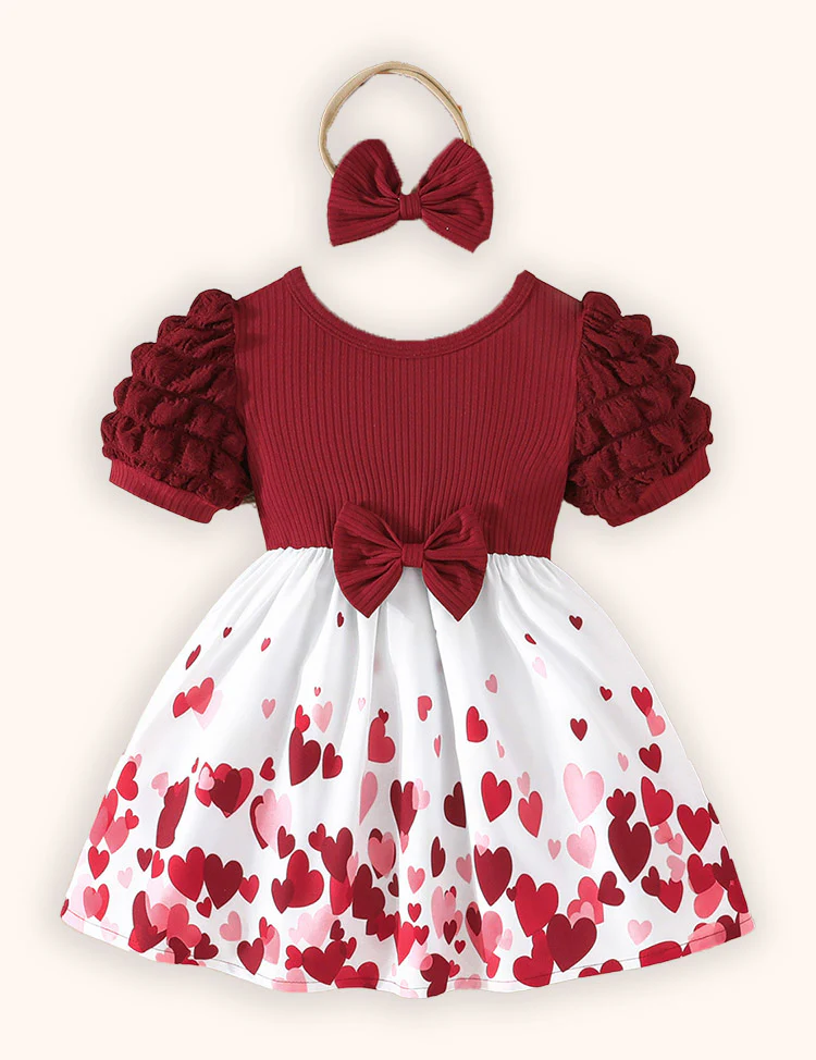 Floral Decorations with Bows Dress + Heaband - Image 4