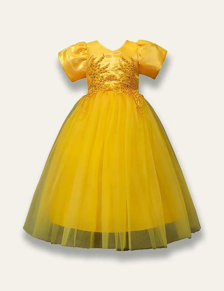 Floral Elegant Princess Party Tulle Dress - Image 5